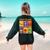 Halloween Spooky Syllable Types Teacher Educational Women's Sweatshirt Back Print Forest Green