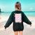 Happy Dot Day Bow Coquette For Teacher Girls Women's Sweatshirt Back Print Forest Green