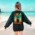 Hola Estudiantes Spanish Teacher Back To School 2025 Women's Sweatshirt Back Print Forest Green