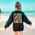 In My Holly Xmas Jolly Teacher Era Teacher Vibes Christmas Women's Sweatshirt Back Print Forest Green