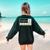 I'm Working For Christmas Break 5 Star Winter Teacher Stars Women's Sweatshirt Back Print Forest Green