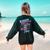 Kindergarten Is My Jam Vintage 80s Boombox Teacher Student Women's Sweatshirt Back Print Forest Green