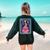 La Maestra Halloween Mexican Bingo Card Teacher Lottery Card Women's Sweatshirt Back Print Forest Green