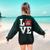 LOVE Apple 3rd Grade Teacher Student School Women's Sweatshirt Back Print Forest Green LOVE Apple 3rd Grade Teacher Student School Women's Sweatshirt Back Print Forest Green