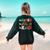 Be Merry Be Jolly Be Kind Merry Christmas Teacher Xmas Pjs Women's Sweatshirt Back Print Forest Green