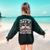 In October Pre-K Teachers Wear Pink Ribbon Breast Cancer Women's Sweatshirt Back Print Forest Green