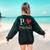 P Is For Preschool Teacher Student Back To School Women's Sweatshirt Back Print Forest Green P Is For Preschool Teacher Student Back To School Women's Sweatshirt Back Print Forest Green