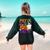 Pre-K Boo Crew Teacher Student Halloween Costume Women's Sweatshirt Back Print Forest Green Pre-K Boo Crew Teacher Student Halloween Costume Women's Sweatshirt Back Print Forest Green