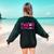 Preschool Teacher In October We Wear Pink Breast Cancer Women's Sweatshirt Back Print Forest Green Preschool Teacher In October We Wear Pink Breast Cancer Women's Sweatshirt Back Print Forest Green