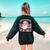 Santa's Favorite Teacher Groovy Christmas Teacher Boys Girls Women's Sweatshirt Back Print Forest Green Santa's Favorite Teacher Groovy Christmas Teacher Boys Girls Women's Sweatshirt Back Print Forest Green