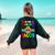 T Is For Teacher And Tacos For Teacher & Tacos Lovers Women's Sweatshirt Back Print Forest Green