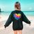 Teaching Is a Work Of Heart Tie Dye Hippie For Teacher For Men Women Girls Kids Women's Sweatshirt Back Print Forest Green Teaching Is a Work Of Heart Tie Dye Hippie For Teacher For Men Women Girls Kids Women's Sweatshirt Back Print Forest Green