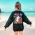 Trick Or Teach Groovy Teacher Ghost Halloween Teacher Women's Sweatshirt Back Print Forest Green Trick Or Teach Groovy Teacher Ghost Halloween Teacher Women's Sweatshirt Back Print Forest Green