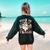 Trick Or Teach Groovy Teacher Halloween Retro Teacher Ghost Women's Sweatshirt Back Print Forest Green Trick Or Teach Groovy Teacher Halloween Retro Teacher Ghost Women's Sweatshirt Back Print Forest Green