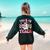 Trick Or Teach Halloween Teacher Floral Ghost Groovy Women's Sweatshirt Back Print Forest Green Trick Or Teach Halloween Teacher Floral Ghost Groovy Women's Sweatshirt Back Print Forest Green