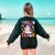 Trick Or Teach Teacher Ghost Teaching Fun Halloween Teacher Women's Sweatshirt Back Print Forest Green