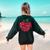 Valentines Day Teacher Hearts Apple Love Teach Women Men Women's Sweatshirt Back Print Forest Green Valentines Day Teacher Hearts Apple Love Teach Women Men Women's Sweatshirt Back Print Forest Green