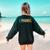 Vintage Play Is Learning Back To School Toddler Teacher Women's Sweatshirt Back Print Forest Green