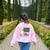 67 Teacher Halloween Ghost Six Seven Meme Math Joke Women's Sweatshirt Back Print Light Pink