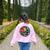 ABCD The Teacher Tour Back To School First Day Of School Women's Sweatshirt Back Print Light Pink