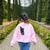 Best Dog Dad Ever Boston Terrier Dog Lover For Dad Men Women Girls Kids Women's Sweatshirt Back Print Light Pink