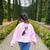 Boston Terrier Dog Dad Boston Terrier Dog Lovers Women's Sweatshirt Back Print Light Pink