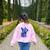 Boston Terrier Dog For a Boston Terrier Mom Women's Sweatshirt Back Print Light Pink