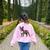 Boston Terrier Floral Dog Lover Vintage Distressed For Men Women Kids Women's Sweatshirt Back Print Light Pink