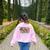 Boston Terrier Mom Dog Lovers American Flag 4th Of July Women's Sweatshirt Back Print Light Pink