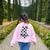 Checkered Fourth Grade Back To School Teachers Students Women's Sweatshirt Back Print Light Pink