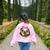 Cute Pug Shirt Donut Girls Dog Women's Sweatshirt Back Print Light Pink