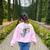 Dino Para Professional Teacher Collection T-Rex Dinosaur Paraeducator Assistant Teacher Women's Sweatshirt Back Print Light Pink
