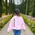 Educar Bilingual Spanish Teacher Women's Sweatshirt Back Print Light Pink