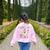 Groovy Halloween Trick Or Teach Retro Floral Ghost Teacher Women's Sweatshirt Back Print Light Pink Groovy Halloween Trick Or Teach Retro Floral Ghost Teacher Women's Sweatshirt Back Print Light Pink