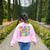 Groovy In My Middle School Era Back To School Teacher Women's Sweatshirt Back Print Light Pink Groovy In My Middle School Era Back To School Teacher Women's Sweatshirt Back Print Light Pink