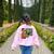 Halloween Teacher Six Seven Meme 6 7 Skeleton Spooky Costume Women's Sweatshirt Back Print Light Pink