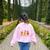 Hangin With My Cookies Gingerbread Christmas Teacher Women's Sweatshirt Back Print Light Pink