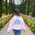 Happy Teacher I Wear Blue For My Students Autism Awareness Women's Sweatshirt Back Print Light Pink