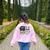 Llama Shirt English Teacher School Student ESL Joke Women's Sweatshirt Back Print Light Pink Llama Shirt English Teacher School Student ESL Joke Women's Sweatshirt Back Print Light Pink
