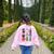 Pig Spooky Ghost Witch Boo-Jee Horror Pumpkin Pig Halloween Women's Sweatshirt Back Print Light Pink
