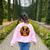 Pumpkin Boston Terrier Costume On Boston Terrier Halloween Women's Sweatshirt Back Print Light Pink