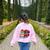 Reading Is My Super Power Superhero Best English Teacher Women's Sweatshirt Back Print Light Pink
