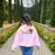 Retro Vintage Boston Terrier Dog Lover Boston Terrier Mom Women's Sweatshirt Back Print Light Pink