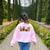 Science Teacher Horror Fall Coffee Halloween Pumpkin Autumn Women's Sweatshirt Back Print Light Pink Science Teacher Horror Fall Coffee Halloween Pumpkin Autumn Women's Sweatshirt Back Print Light Pink