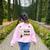 Social Studies Teacher Teach Scariest Zombies On Graveyard For Men Women Women's Sweatshirt Back Print Light Pink