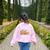 I Teach Young People About Dead People History Teachers Women's Sweatshirt Back Print Light Pink