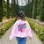 Teacher 90s Retro Colorful Teacher Of The 90s Back To School Women's Sweatshirt Back Print Light Pink