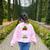 Teacher Elf Matching Family Christmas Women Men Women's Sweatshirt Back Print Light Pink Teacher Elf Matching Family Christmas Women Men Women's Sweatshirt Back Print Light Pink