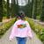 Teaching Is My Superpower Comic Back To School Teacher Women's Sweatshirt Back Print Light Pink