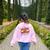 Teaching Is My Superpower Retro Comic Super Teacher Women's Sweatshirt Back Print Light Pink